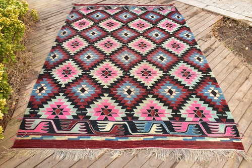 Tapis turc kilim x10 tissé - tapis,