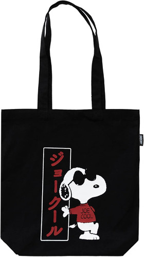 Tote bag noir snoopy - tote, en