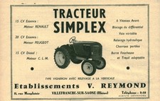 Publicité ancienne tracteur