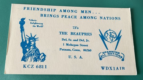 Radio qsl post card - post,