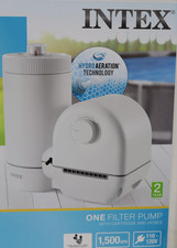 INTEX 26635EG C1500 Cartridge Filter Pump for Above Ground Pools: 1500 GPH Pump