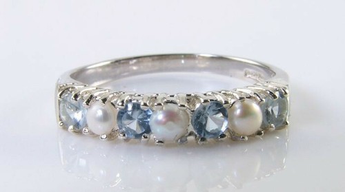 Bague art déco blanc - 9k, or
