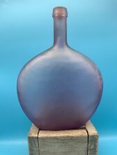 Vintage VIRESA Purple Frosted Glass Wine Bottle/Decanter, Spain