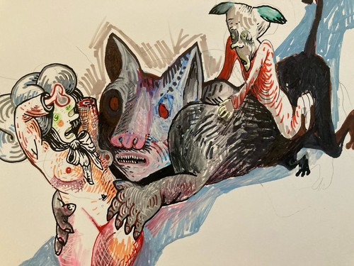 Peinture gouache papier - peinture,