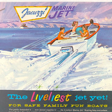 1962 Jacuzzi Marine Jet Pump Brochure Color 3-Page Advertising