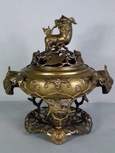 Ancien brûle parfum bronze - ancien,