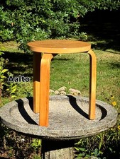 Authentic Vintage Aalto Stool60 made by Artek in Finland in the 1960's