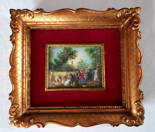 Ancienne peinture miniature - ancienne,