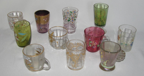 Lot verres à - à, liqueur