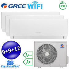 3S CLIMATISEUR INVERTER GREE PULAR TRIAL SPLIT WI-FI 9k+9k+12kBTU R32 A++/A+