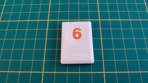 Tuile chiffre six orange - 6,