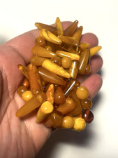 Collier vintage ambre de la