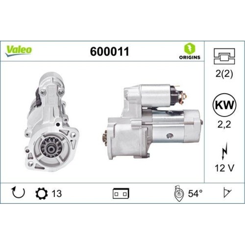 Démarreur valeo 600011 - démarreur,