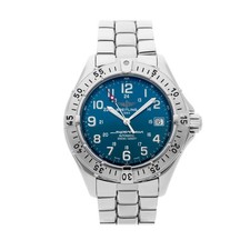 Breitling Superocean Steel Auto 41mm Blue Dial Watch Bracelet Date A17040