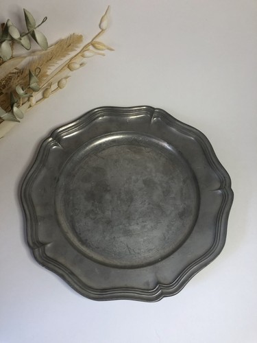 Assiette étain titre legal - étain,