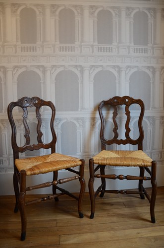 Paire chaises richement - de,