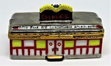 LIMOGES FRANCE BOX - ARTORIA - RETRO DINER - KNIFE & HAMBURGER & MILK SHAKE - LE