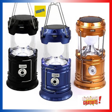 Lampe Camping LED Solaire Rechargeable Étanche USB Tente Urgence Portable