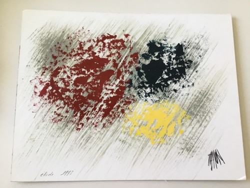 Huile sur carton étude 1993 - sur,