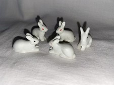 Playmobil 5 White Rabbits Farm Hutch Animals