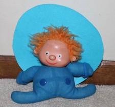 Chapi Chapo Stuffed Plush Blue Boy Doll Vintage Clodrey France