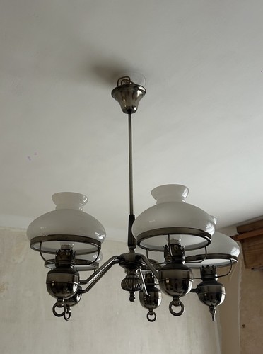 Lustre ancien étain avec - lustre,