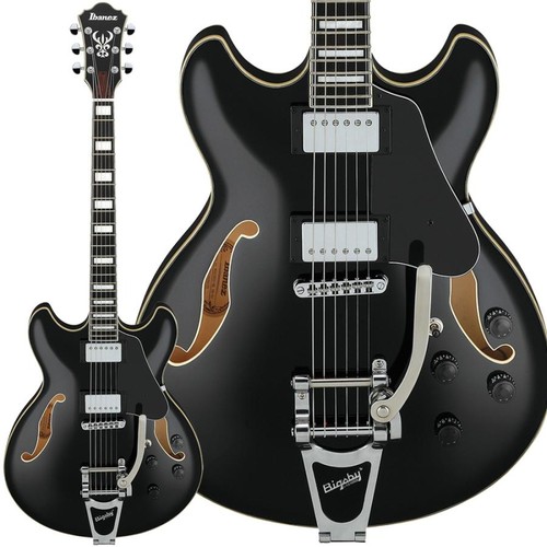 Ibanez as103t black - black, semi-aco