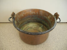 old copper cauldron 19th century wrought iron decoration antique French copper cauldron Kessel