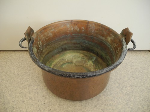 Ancien chaudron cuivre - chaudron,
