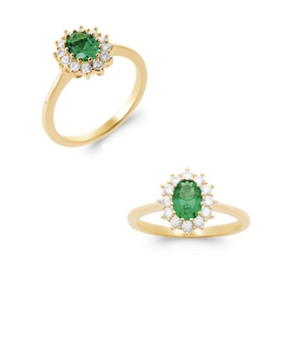 Bague marquise émeraude - bague,