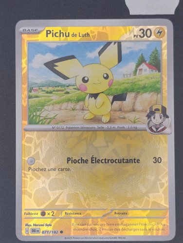 Carte pokémon pichu de luth - carte,