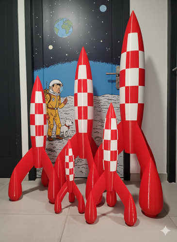Fusée inspiration tintin de - fusée,