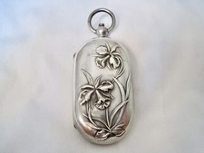 porte louis d'or double art nouveau argent massif vermeil Quitte Prudent 1882