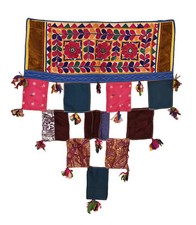 Tenture Ancienne En Coton Brodée Indienne Pour Fenêtre Et Porte