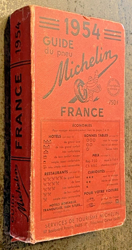 Guide michelin rouge 1954 - rouge,