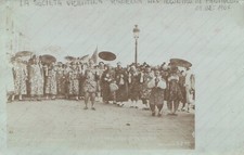 1907 VENICE Società vicentina RANELLA at the meeting of Pantalon Photo postcard