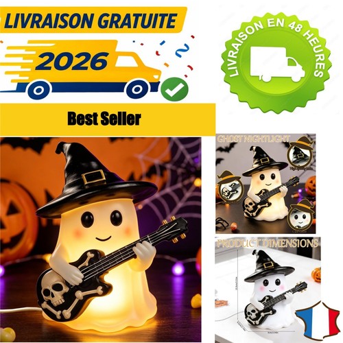 Lampe fantôme halloween led - lampe,