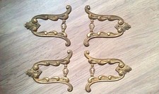 Ornament Lot of 4 Antique Entry Lock Cabinet Bahut Comforter Bronze 