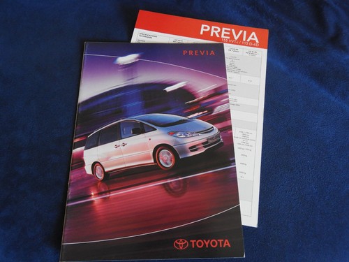 Catalogue toyota previa 2002 - toyota,