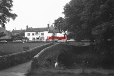 PHOTO  1985 VIEW ACROSS LINTON GREEN WHARFEDALE THE PACKHORSE BRIDGE IS IN THE F