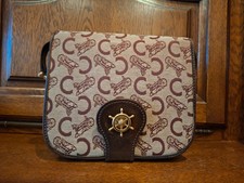 SUPERBE Sac à Main Bandoulière en cuir et tissu VINTAGE - CÉLINE Paris ⭐