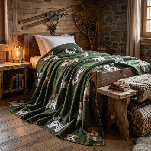 Plaid laine bouillie vert - plaid,