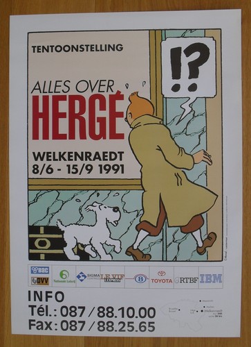 Hergé tintin affiche - hergé,