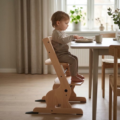Chaise haute bois - , pour