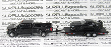 Greenlight Black 2022 FORD F350 PLATINUM Dually & 2024 MUSTANG GT w/Trailer Set