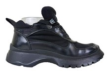 PRADA SNEAKER-STYLE BOOTS IN BLACK