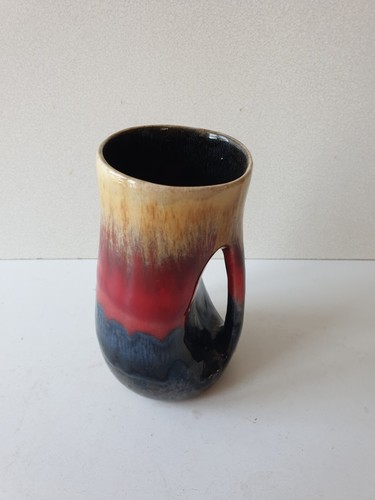 Vase céramique motif jaune - vase, en