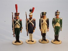 LEAD METAYER FIGURES - 4 SOLDIERS WITH SLIGHT MISSING FOR HANDYMAN