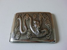 PORTE - CIGARETTE ARGENT MASSIF DECOR DE DRAGON