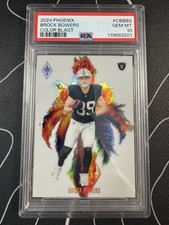2024 Panini Phoenix BROCK BOWERS Rookie Color Blast #CB-BBS (RC) PSA 10 GEM MINT